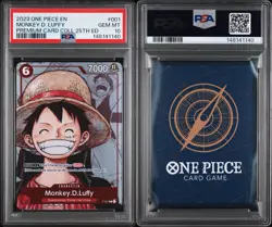 One Piece Monkey D. Luffy 25th Anniversary English Promo P-001 PSA 10 - Image 3