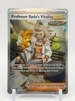 Professor Sada's Vitality Trainer Pokemon TCG Paradox Rift Full Art Card 256/182 - Image 1