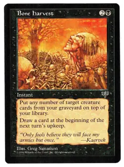 Bone Harvest - 1996 Mirage MTG Black Common Instant NP - Image 1