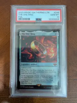 2023 MAGIC THE GATHERING LORD OF THE RINGS THE ONE RING FOIL #246 PSA 10 - Image 1