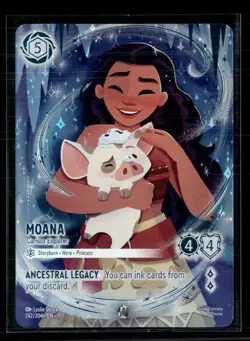 Disney Lorcana Winterspell Moana Hero Princess Full Art Enchanted #242/204 - Image 1