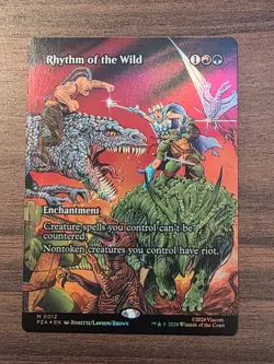 Rhythm of the Wild (Borderless) FOIL NM Teenage TMNT Ninja Turtles PZA 0012 MTG - Image 1