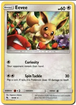 Eevee (48) Hidden Fates 48/68 Pokemon Card TCG - Image 1