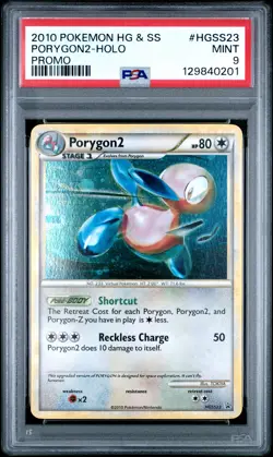 2010 POKEMON HEARTGOLD & SOULSILVER PROMO #HGSS23 PORYGON2-HOLO PSA 9 - Image 1
