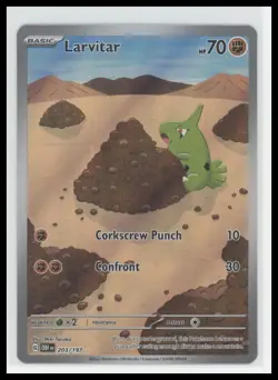 Larvitar 203/197 Obsidian Flames Holo Illustration Rare Pokemon TCG - Image 1