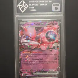 Pokemon Team Rocket's Mewtwo EX 081/182 Sv10 Destined Rivals Graded 9 Holo - Image 1