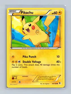 Pikachu 50/149 Common Boundaries Crossed Pokemon Lightly Played - Image 1