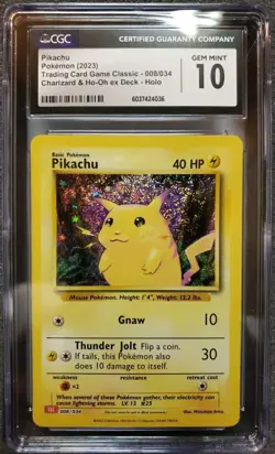2023 Pokemon Pikachu #008/032 Holo CGC 10 Gem Mint - Image 1