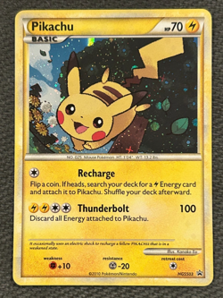 Pokemon Pikachu Holo HeartGold SoulSilver Black Star Promo HGSS03 - NM - Image 1