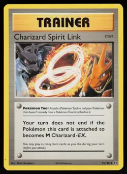 CHARIZARD SPIRIT LINK 75/108 UNCOMMON EVOLUTIONS POKEMON LP - Image 1