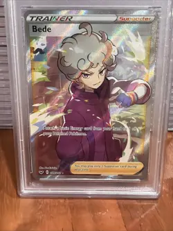 2020 Pokemon Sword & Shield #199 Bede Full Art PSA 9 Mint - Image 2