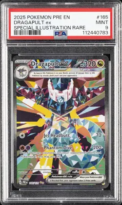 2025 POKEMON PRE EN-PRISMATIC EVOLUTIONS #165 DRAGAPULT EX PSA 9 - Image 1