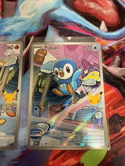 Pokemon First Partner Series 1 Illustration Piplup, Chimchar & Tirtwig Promo NM - Image 2