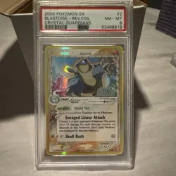 Pokemon Blastoise Delta Species Reverse Holo Rare 2/100 Crystal Guardians PSA 8… - Image 1