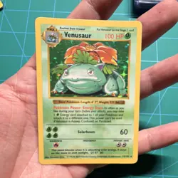 Pokemon Venusaur Holo Rare Base Set (Shadowless) 15/102 WOTC 1999 - Image 1
