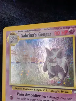 Pokemon Sabrina's Gengar 14/132 Holographic Gym Challenge Swirl - LP - Image 3