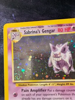 Pokemon Sabrina's Gengar 14/132 Holographic Gym Challenge Swirl - LP - Image 4