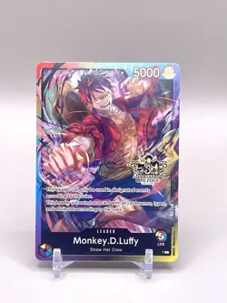 ONE PIECE TCG MONKEY D. LUFFY RARE 3RD ANNIVERSARY PROMO ALT ART ST01-012 NM - Image 1