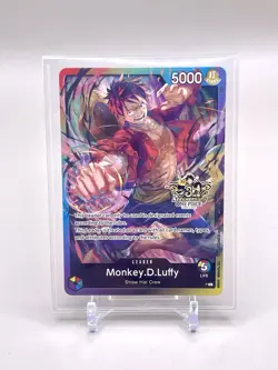 ONE PIECE TCG MONKEY D. LUFFY RARE 3RD ANNIVERSARY PROMO ALT ART ST01-012 NM - Image 3