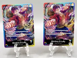 ONE PIECE TCG MONKEY D. LUFFY RARE Anniversary STAMPED PROMO & Pre-release (2) - Image 1