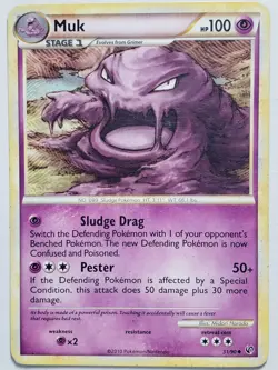 Muk 31/90 HP - Undaunted Pokemon Card - Midori Harada Art - Image 1