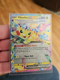 Pikachu EX Holo Double Rare Card 57/191 SV Surging Sparks Series NM - Image 2