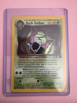 Dark Golbat - Holo Rare Team Rocket 7/82 Pokemon Card - WOTC 1999 SWIRL - Image 1