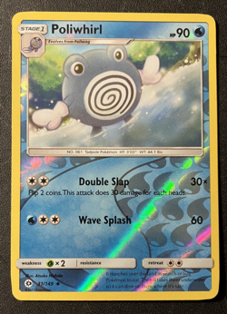 REVERSE HOLO Poliwhirl 31/149 - 2017 Pokemon Sun and Moon Uncommon Card CLEAN NM - Image 1