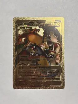 Chatizard, Charizard & Charizard GX Gold Foil Fan Art Display Card Mint/NM - Image 1