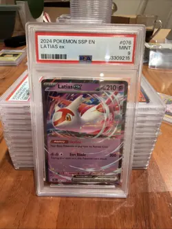 PSA 9 - 2024 S&V Surging Sparks Latias ex 076/191 Pokemon Card - Image 1