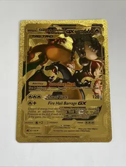Chatizard, Charizard & Charizard GX Gold Foil Fan Art Display Card Mint/NM - Image 1