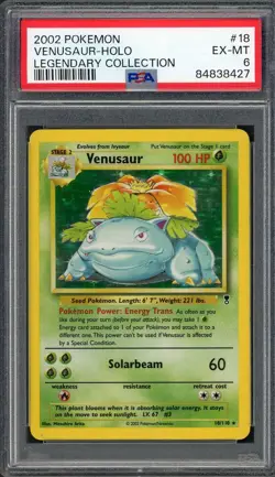 PSA 6 Venusaur Legendary Collection 18/110 Holo Pokemon Card B7 - Image 1