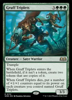 NM Gruff Triplets, MTG, Wilds of Eldraine, Magic the Gathering, 172 - Image 1