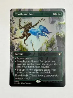 MTG Tooth and Nail Borderless CMM 652 Foil R Near Mint - Image 1