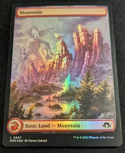 MTG - Mountain (307) FULL ART FOIL - Modern Horizons 3 - Pack Fresh!! - Image 1
