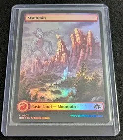MTG - Mountain (307) FULL ART FOIL - Modern Horizons 3 - Pack Fresh!! - Image 2