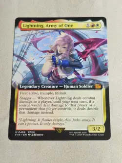 Magic: The Gathering - Final Fantasy - Lightning, Army of One Extended Art - NM - Image 1