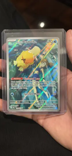 Pokemon Misty's Psyduck Full Art Holo Illustration Rare 193/182 Sv10 HP 70 - Image 1