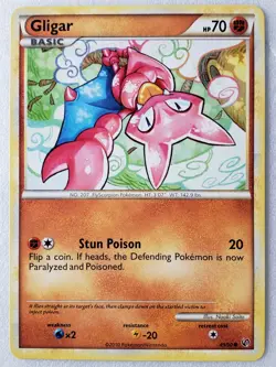 Gligar 49/90 - Undaunted Pokemon Card - Naoki Saito Art - Image 1