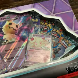 Pokemon TCG: Mimikyu ex & Alcremie ex Premium Collection Box In Hand Sealed - Image 3