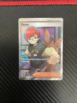 Pokemon TCG: Penny 239/198 Scarlet & Violet Base Full Art Double Rare NM - Image 1