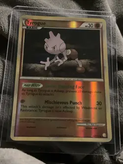 Pokemon TCG Tyrogue Reverse Holo 33/123 HeartGold SoulSilver Base - Image 1