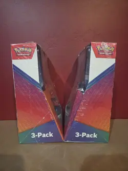 (Lot Of 2) Pokemon Paldean Fates Sam’s Club Exclusive 3 Tin Pack -Factory Sealed - Image 4
