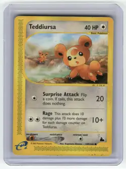 Teddiursa Skyridge Common Pokemon Near Mint or Better - Image 1