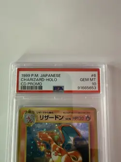 1999 POKEMON JPN CD PROMO CD PROMO HOLO #6 CHARIZARD PSA 10 Rare Gem Mint - Image 3