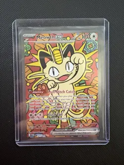 Pokemon TCG Meowth ex 121/088 Special Illustration Rare Perfect Order SIR - Image 1