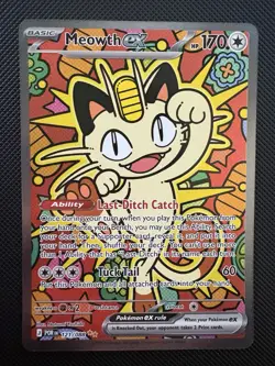 Pokemon TCG Meowth ex 121/088 Special Illustration Rare Perfect Order SIR - Image 2