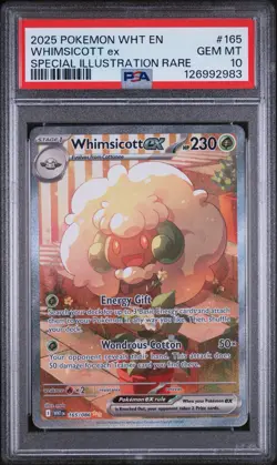 PSA 10 Whimsicott ex Special Illustration Rare 165/086 Pokemon White Flare Gem - Image 1