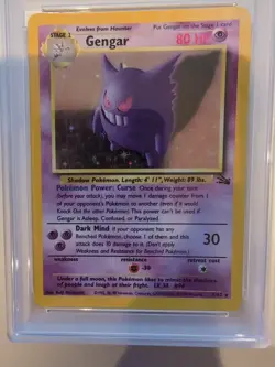 1999 POKEMON FOSSIL #5 GENGAR-HOLO - Image 1
