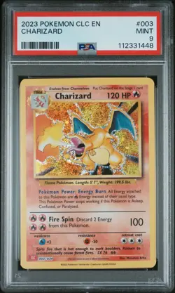 PSA 9 MINT Charizard Holo 003/034 CLC EN 2023 Classic Collection Pokemon TCG - Image 1